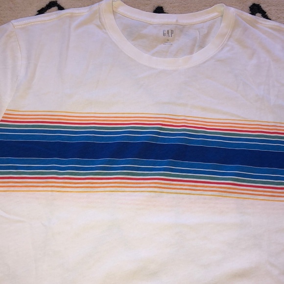Men’s Everyday Gap Stripe Gradient white tee XXL - Picture 2 of 6
